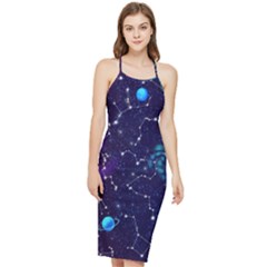 Realistic-night-sky-poster-with-constellations Bodycon Cross Back Summer Dress by Ket1n9