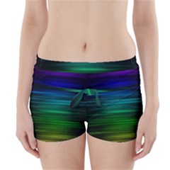 Blue And Green Lines Boyleg Bikini Wrap Bottoms by Ket1n9