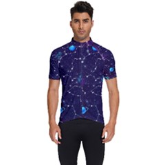 Realistic-night-sky-poster-with-constellations Men s Short Sleeve Cycling Jersey by Ket1n9