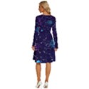 Realistic-night-sky-poster-with-constellations Long Sleeve Dress With Pocket View4