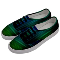 Blue And Green Lines Men s Classic Low Top Sneakers by Ket1n9