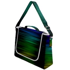 Blue And Green Lines Box Up Messenger Bag by Ket1n9