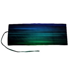 Blue And Green Lines Roll Up Canvas Pencil Holder (s) by Ket1n9