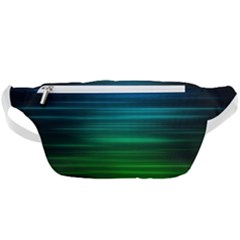 Blue And Green Lines Waist Bag  by Ket1n9