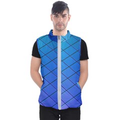 Blue Pattern Plain Cartoon Men s Puffer Vest by Ket1n9