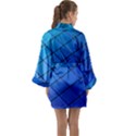 Blue Pattern Plain Cartoon Long Sleeve Satin Kimono View2