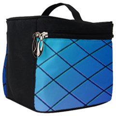 Blue Pattern Plain Cartoon Make Up Travel Bag (big) by Ket1n9