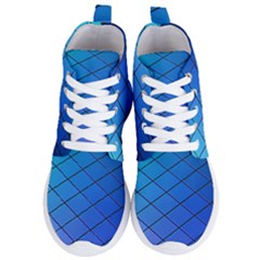 Blue Pattern Plain Cartoon Women s Lightweight High Top Sneakers by Ket1n9