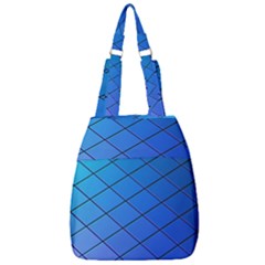 Blue Pattern Plain Cartoon Center Zip Backpack by Ket1n9