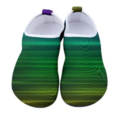 Blue And Green Lines Kids  Sock-style Water Shoes by Ket1n9