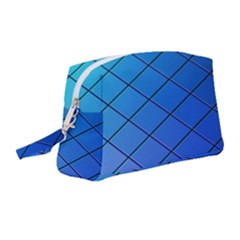 Blue Pattern Plain Cartoon Wristlet Pouch Bag (medium) by Ket1n9