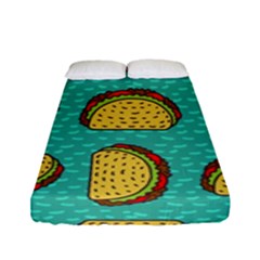 Taco-drawing-background-mexican-fast-food-pattern Fitted Sheet (full/ Double Size) by Ket1n9