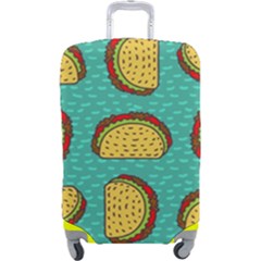 Taco-drawing-background-mexican-fast-food-pattern Luggage Cover (large) by Ket1n9