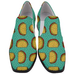 Taco-drawing-background-mexican-fast-food-pattern Women Slip On Heel Loafers by Ket1n9