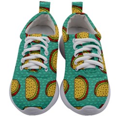 Taco-drawing-background-mexican-fast-food-pattern Kids Athletic Shoes by Ket1n9