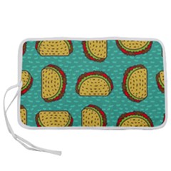 Taco-drawing-background-mexican-fast-food-pattern Pen Storage Case (l) by Ket1n9