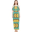 Taco-drawing-background-mexican-fast-food-pattern Draped Sleeveless Chiffon Jumpsuit View1