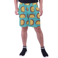 Taco-drawing-background-mexican-fast-food-pattern Men s Pocket Shorts by Ket1n9