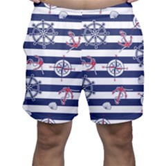 Seamless-marine-pattern Men s Shorts by Ket1n9