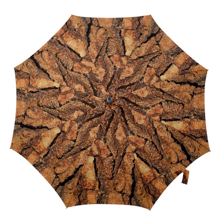 Bark Texture Wood Large Rough Red Wood Outside California Hook Handle Umbrellas (Medium)