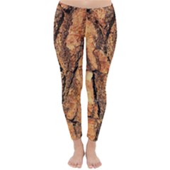 Bark Texture Wood Large Rough Red Wood Outside California Classic Winter Leggings by Ket1n9