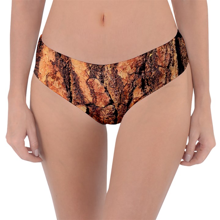 Bark Texture Wood Large Rough Red Wood Outside California Reversible Classic Bikini Bottoms