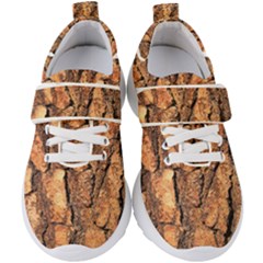 Bark Texture Wood Large Rough Red Wood Outside California Kids  Velcro Strap Shoes by Ket1n9