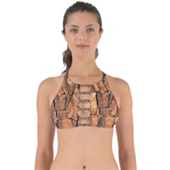 Bark Texture Wood Large Rough Red Wood Outside California Perfectly Cut Out Bikini Top by Ket1n9