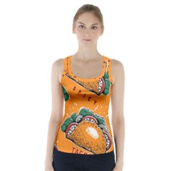 Seamless-pattern-with-taco Racer Back Sports Top by Ket1n9