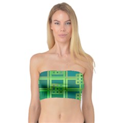 Green-abstract-geometric Bandeau Top by Ket1n9