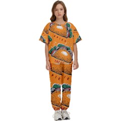 Seamless-pattern-with-taco Kids  T-shirt And Pants Sports Set by Ket1n9