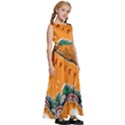 Seamless-pattern-with-taco Kids  Satin Sleeveless Maxi Dress View3