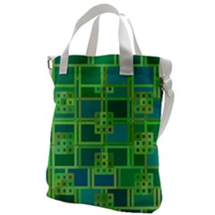 Green-abstract-geometric Canvas Messenger Bag by Ket1n9