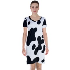 Cow Pattern Short Sleeve Nightdress by Ket1n9