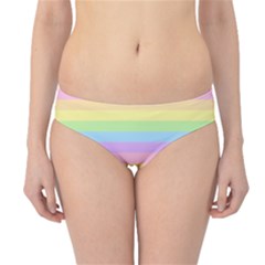 Cute Pastel Rainbow Stripes Hipster Bikini Bottoms by Ket1n9