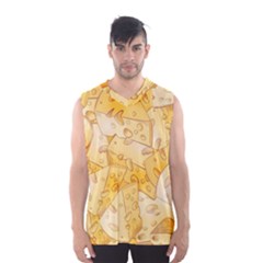 Cheese-slices-seamless-pattern-cartoon-style Men s Basketball Tank Top by Ket1n9