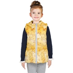 Cheese-slices-seamless-pattern-cartoon-style Kids  Hooded Puffer Vest by Ket1n9