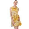 Cheese-slices-seamless-pattern-cartoon-style Sleeveless Shirt Dress View1