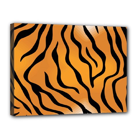 Tiger Skin Pattern Canvas 16  X 12  (stretched) by Ket1n9