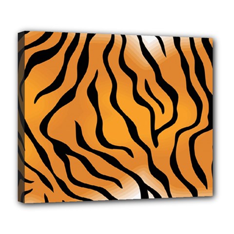 Tiger Skin Pattern Deluxe Canvas 24  X 20  (stretched) by Ket1n9