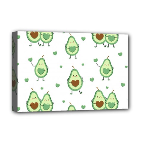 Cute-seamless-pattern-with-avocado-lovers Deluxe Canvas 18  X 12  (stretched) by Ket1n9