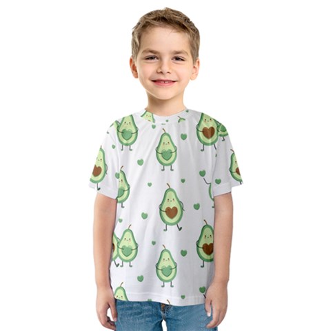 Cute-seamless-pattern-with-avocado-lovers Kids  Sport Mesh T-shirt by Ket1n9