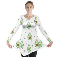 Cute-seamless-pattern-with-avocado-lovers Long Sleeve Tunic  by Ket1n9