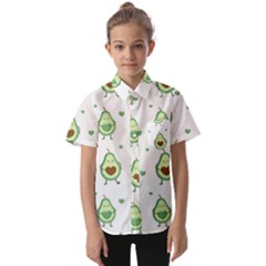 Cute-seamless-pattern-with-avocado-lovers Kids  Short Sleeve Shirt by Ket1n9