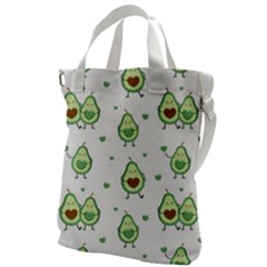 Cute-seamless-pattern-with-avocado-lovers Canvas Messenger Bag by Ket1n9