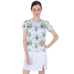 Cute-seamless-pattern-with-avocado-lovers Women s Sports Top by Ket1n9