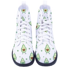 Cute-seamless-pattern-with-avocado-lovers Kid s High-top Canvas Sneakers by Ket1n9