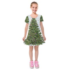 New-year-s-eve-new-year-s-day Kids  Short Sleeve Velvet Dress by Ket1n9