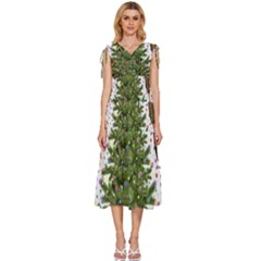 New-year-s-eve-new-year-s-day V-neck Drawstring Shoulder Sleeveless Maxi Dress by Ket1n9