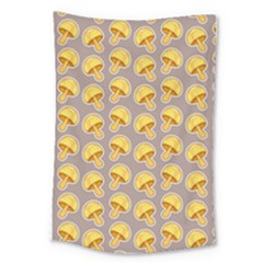 Yellow-mushroom-pattern Large Tapestry